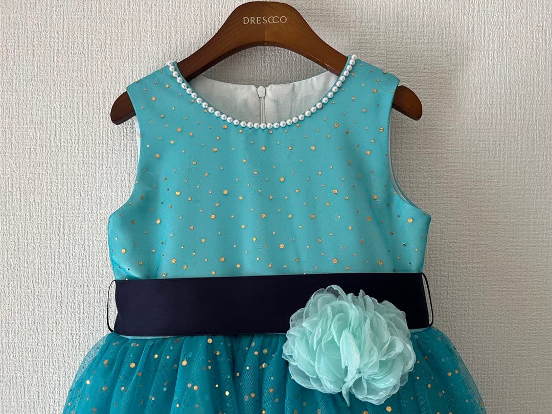 DRESCCO ドレスコ　エメラルドブルージュエリードレス　130CM