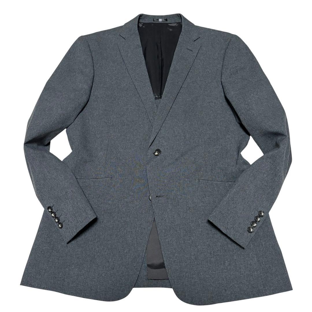 美品 2XL スーツセレクト 3ピース スーツ セットアップ グレー 2ボタン