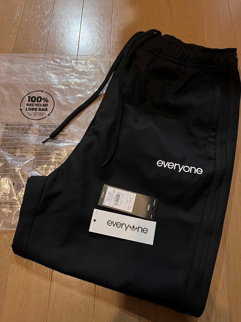everyone×adidas TRACK PANT /トラックパンツ黒L