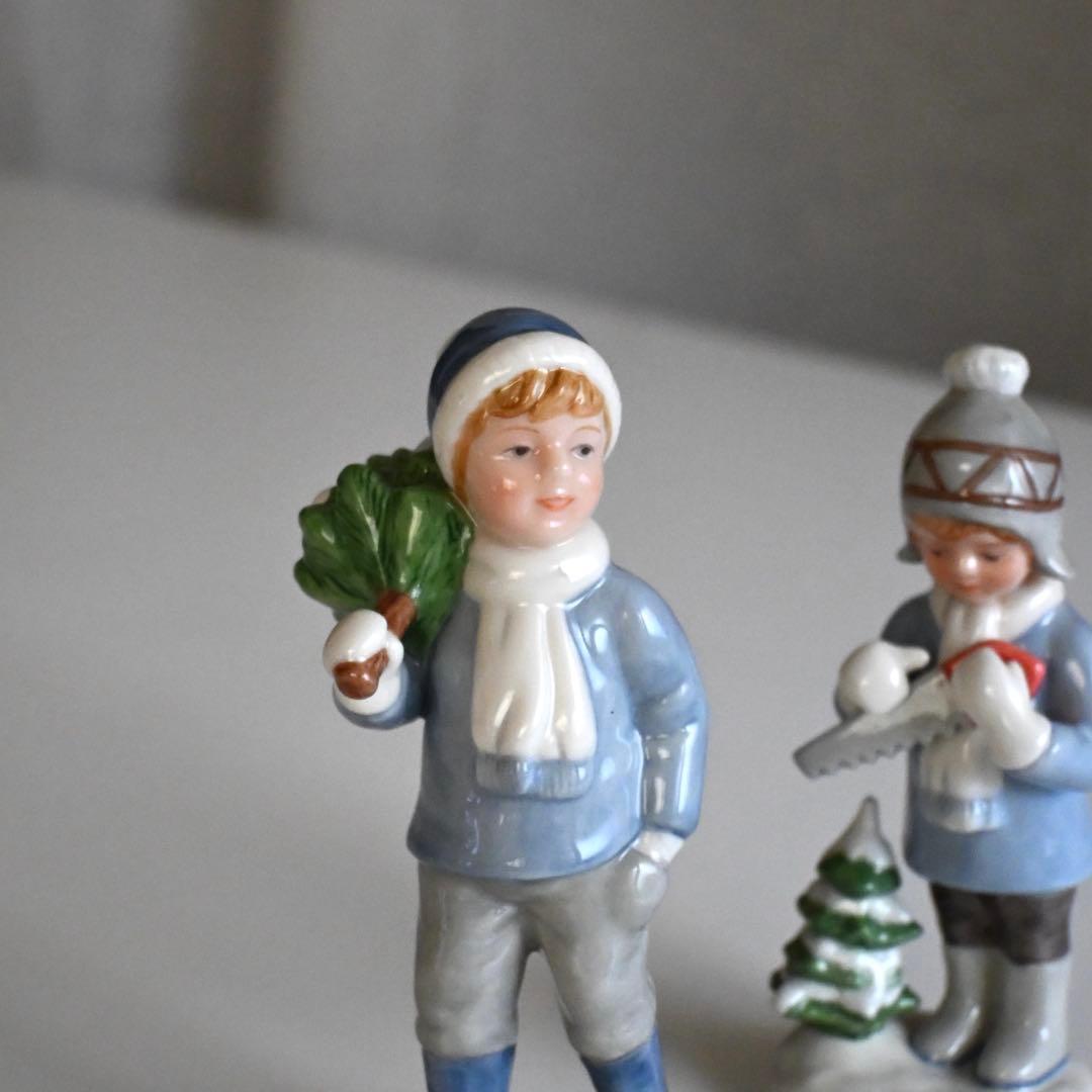 d*3様 ロイヤルコペンハーゲン フィギュリン 2004 少年と少女 2点セット