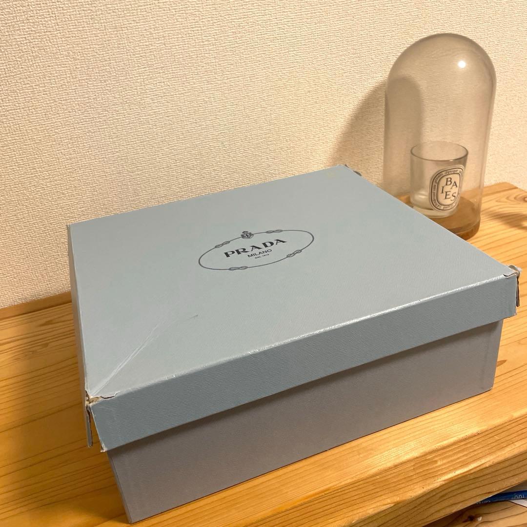 PRADA ペガサススニーカー （37）ブラック/ホワイト