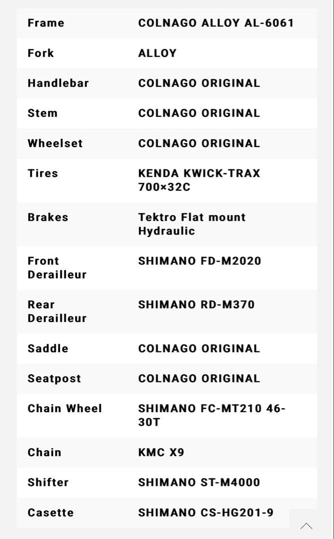 Colnago Porta 2022 クロスバイク 380 レディース キッズ
