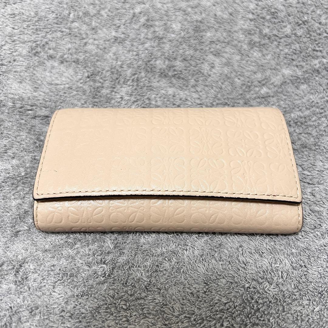 ロエベ 6連キーケース アナグラム リピート エンボス 型押し