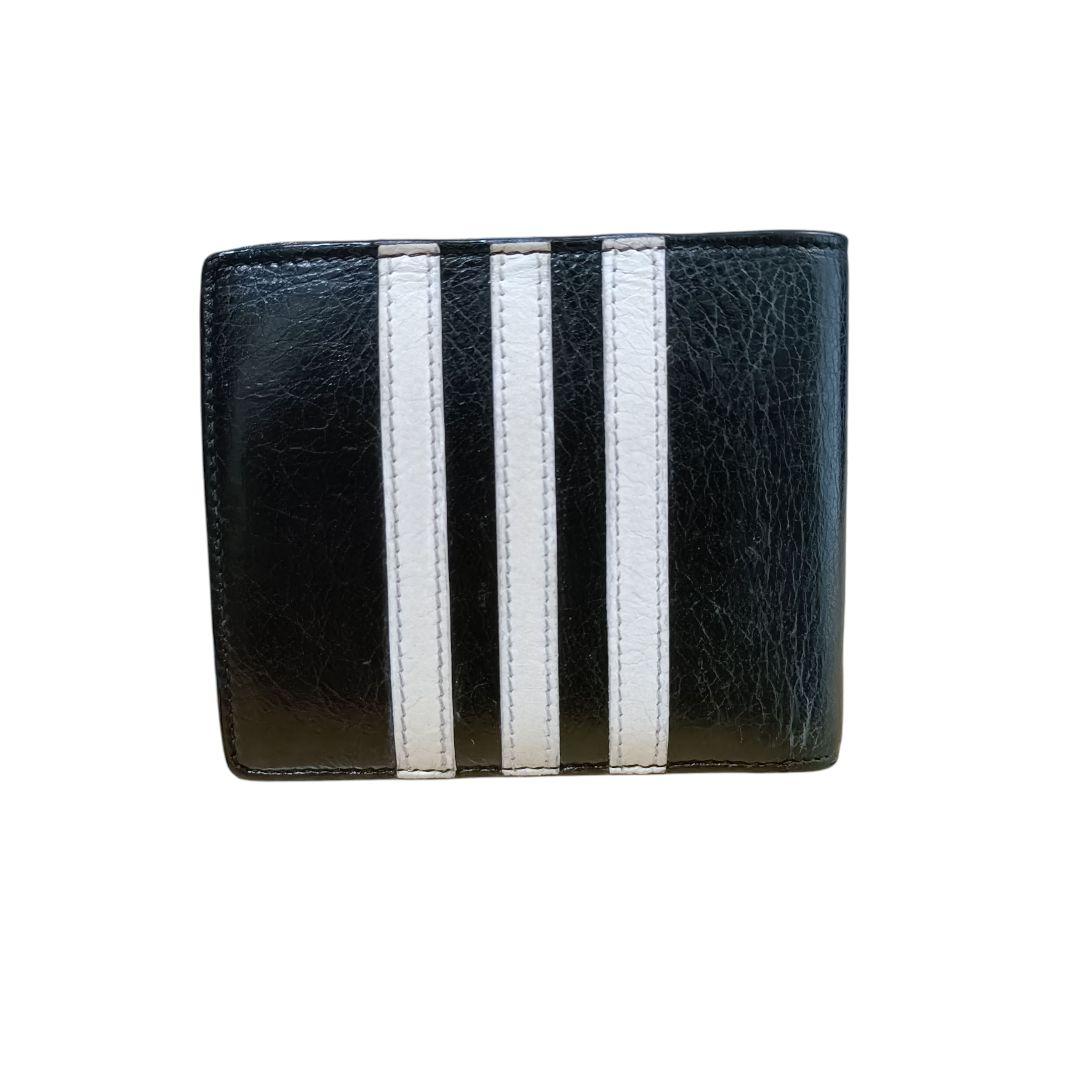 専用品　アディダス×バレンシアガ 二つ折り財布 ブラック レザー