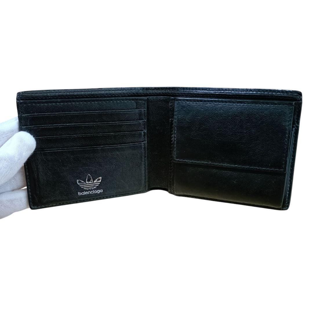専用品　アディダス×バレンシアガ 二つ折り財布 ブラック レザー