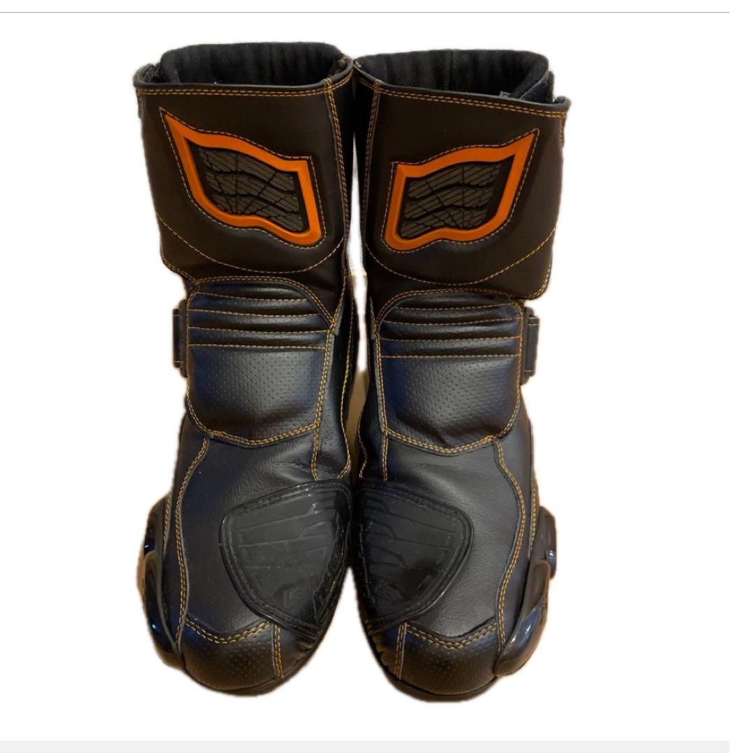 お値げしました HYOD　ライディングブーツ　黒/オレンジ 25.5cm