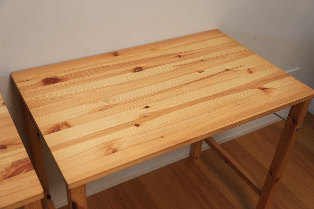 無印良品　パイン材折りたたみテーブル　2台セット