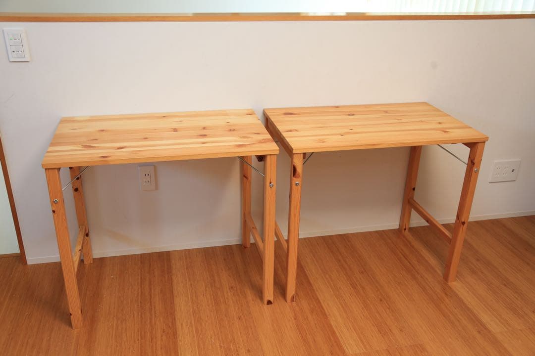 無印良品　パイン材折りたたみテーブル　2台セット