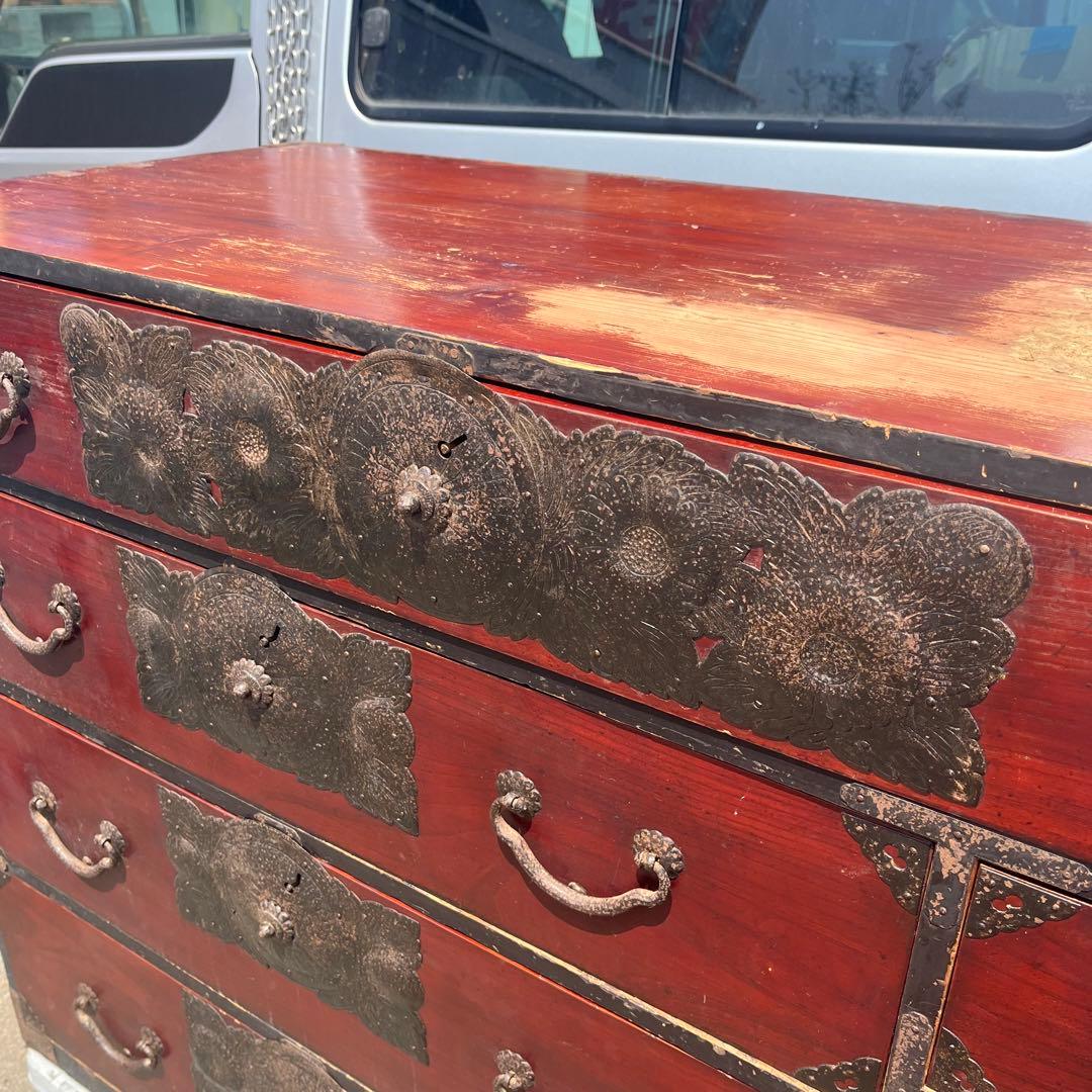 【アンティーク】昭和レトロ 時代箪笥 仙台箪笥 和簞笥 和風キャビネット 古民家