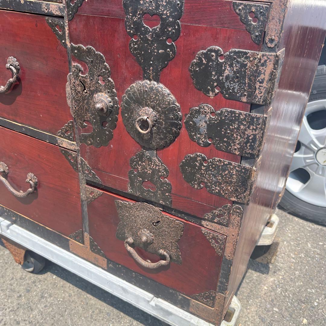 【アンティーク】昭和レトロ 時代箪笥 仙台箪笥 和簞笥 和風キャビネット 古民家