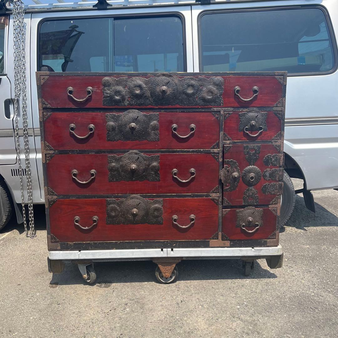 【アンティーク】昭和レトロ 時代箪笥 仙台箪笥 和簞笥 和風キャビネット 古民家