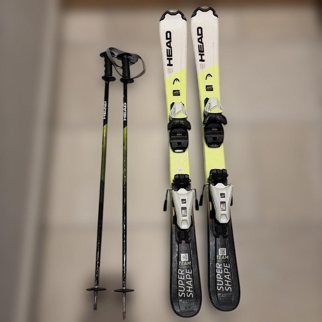 ジュニアスキーセット　HEADスキー板107cm 靴19-19.5cmのセット