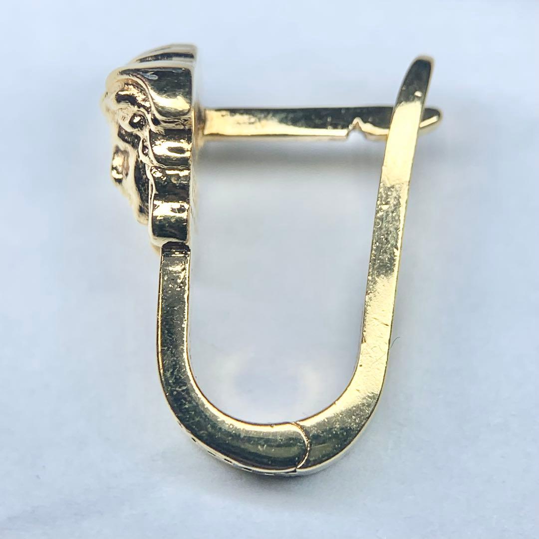 未使用級 VERSACE ヴェルサーチェ ピアス 片耳用 メデューサ ゴールド