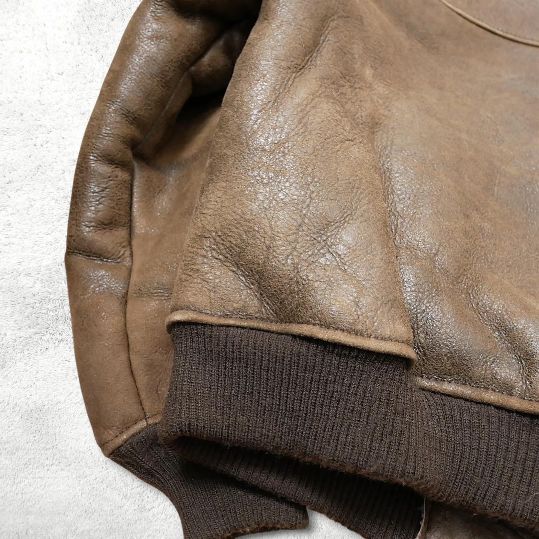 超極暖【Schott B-6】フライトジャケット 42 ムートン USA製 羊革