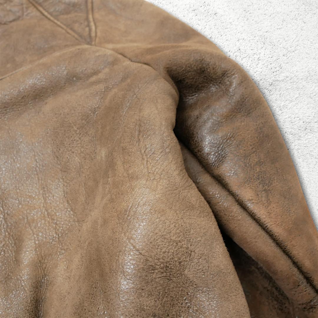 超極暖【Schott B-6】フライトジャケット 42 ムートン USA製 羊革