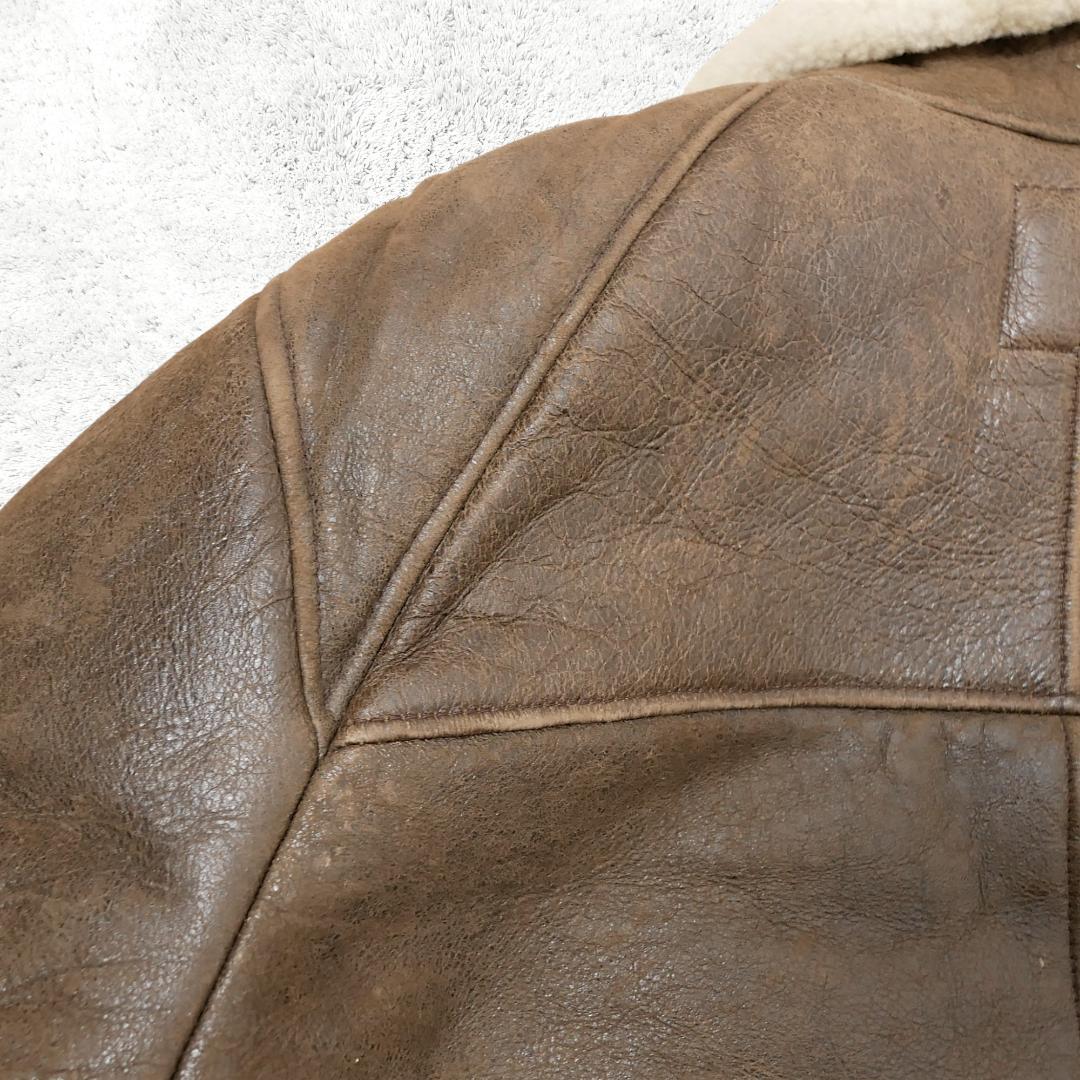 超極暖【Schott B-6】フライトジャケット 42 ムートン USA製 羊革