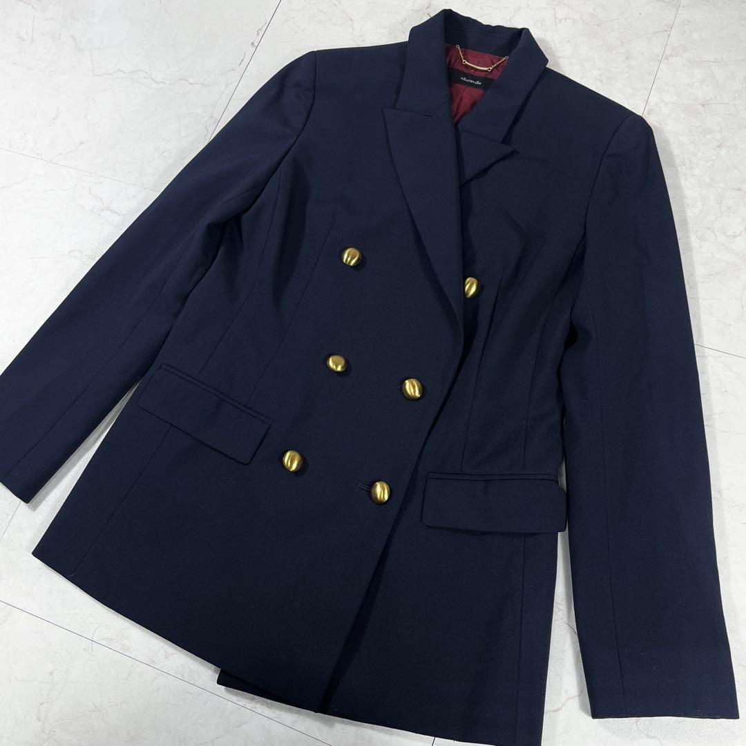 ✨未使用級 allureville 紺ブレ 金ボタン ダブルジャケット 1