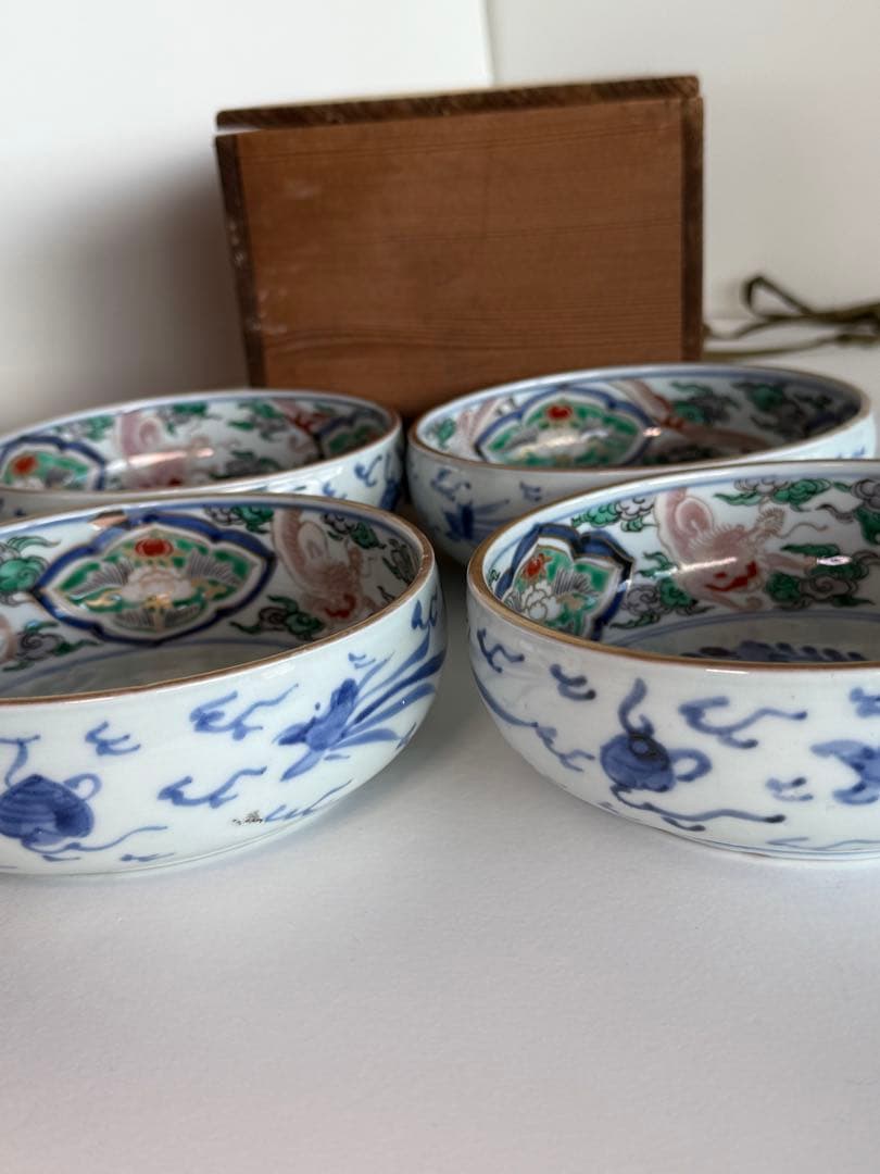 古伊万里　染錦鉢4直径約15㎝