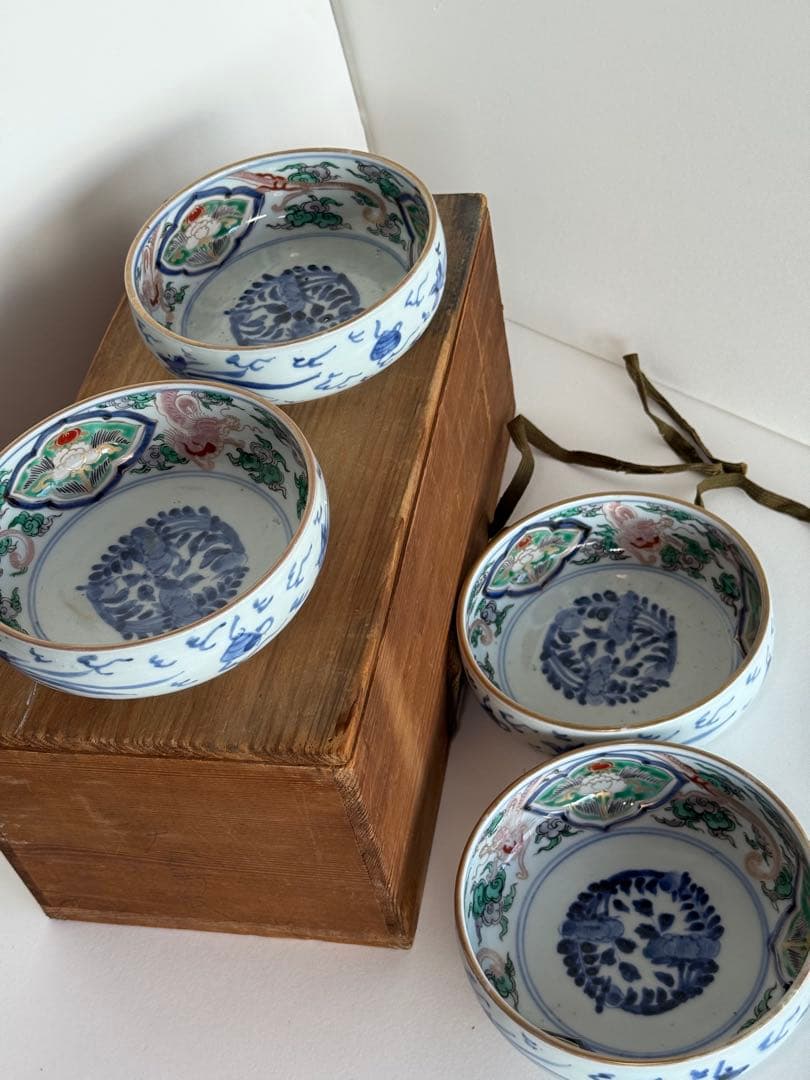 古伊万里　染錦鉢4直径約15㎝