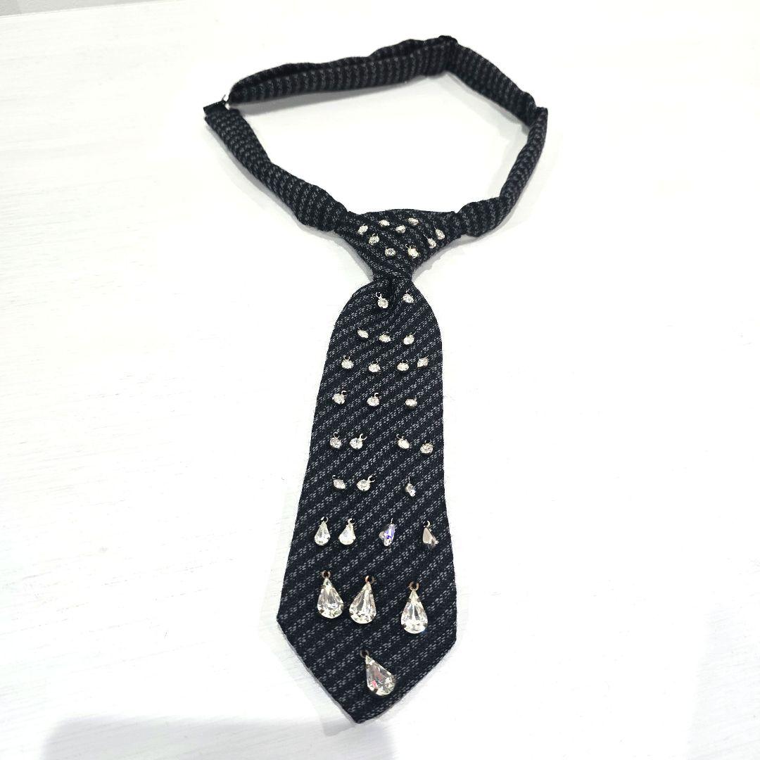 UNDERCOVER ビジューダイヤネクタイ ダイヤモチーフネクタイ ボウタイ