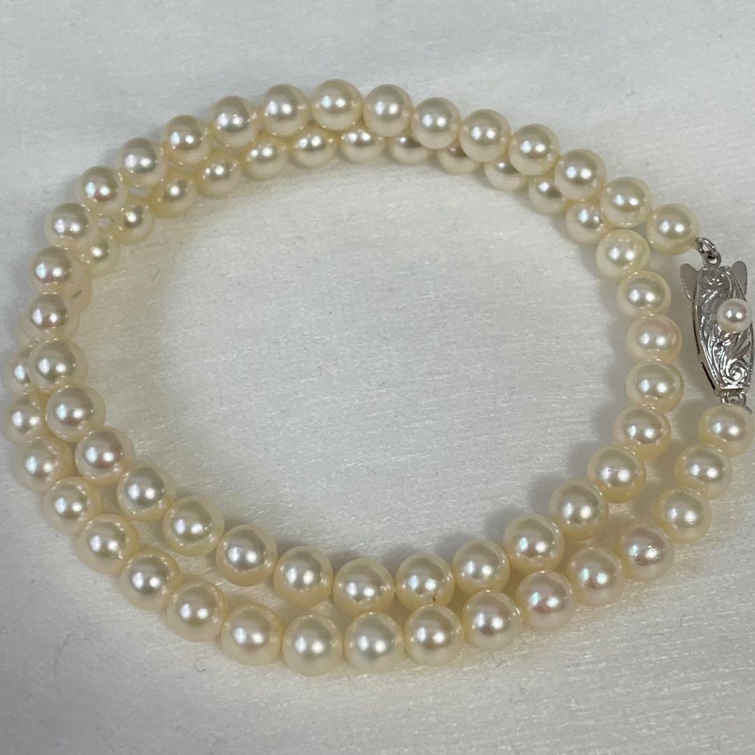 美品　タサキ　本真珠　パールネックレス　ラウンド　フォーマル　シルバー金具