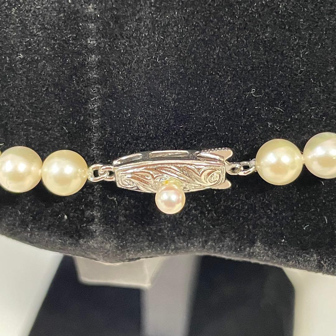 美品　タサキ　本真珠　パールネックレス　ラウンド　フォーマル　シルバー金具