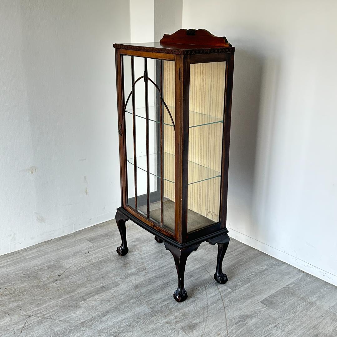 イギリス アンティーク家具 ディスプレイ キャビネット 1930年頃 768A