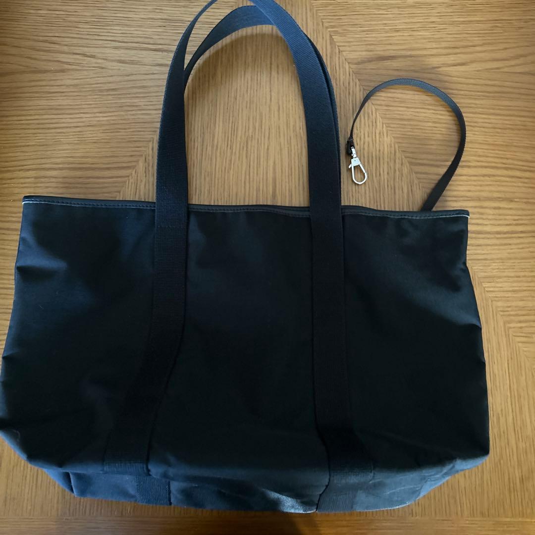 エルベシャプリエ 601C コーデュラスクエアトートバッグ 　ノワール