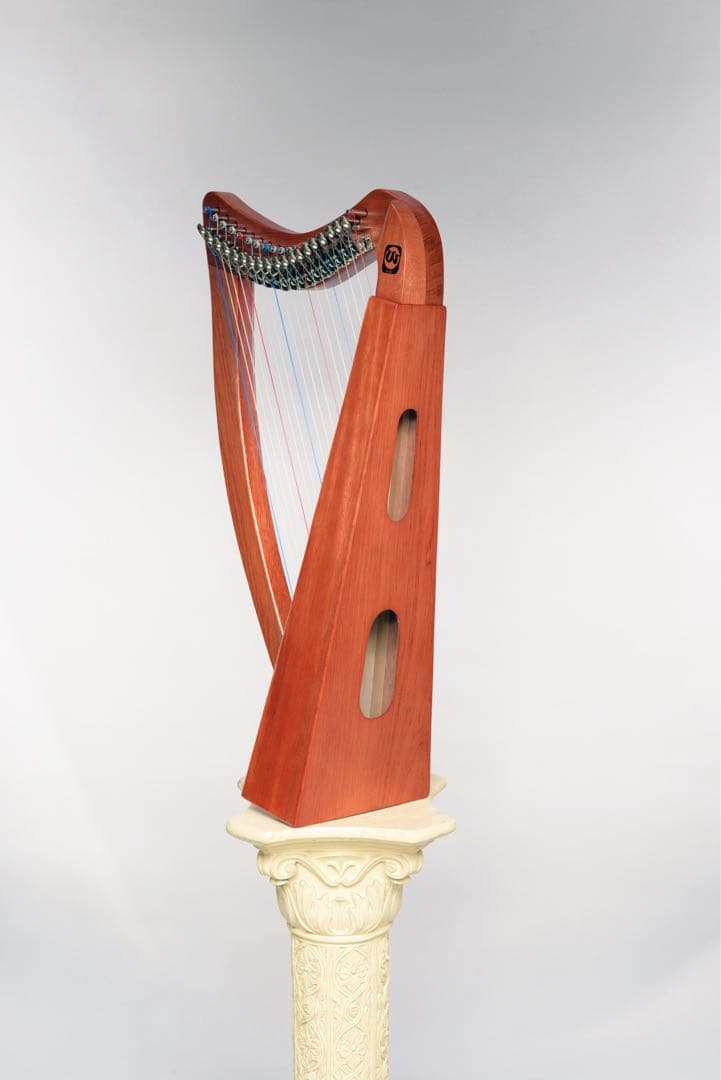 新製品、本格ハープ19弦(半音レバー付)、WH19-1-MH、全国送料無料！