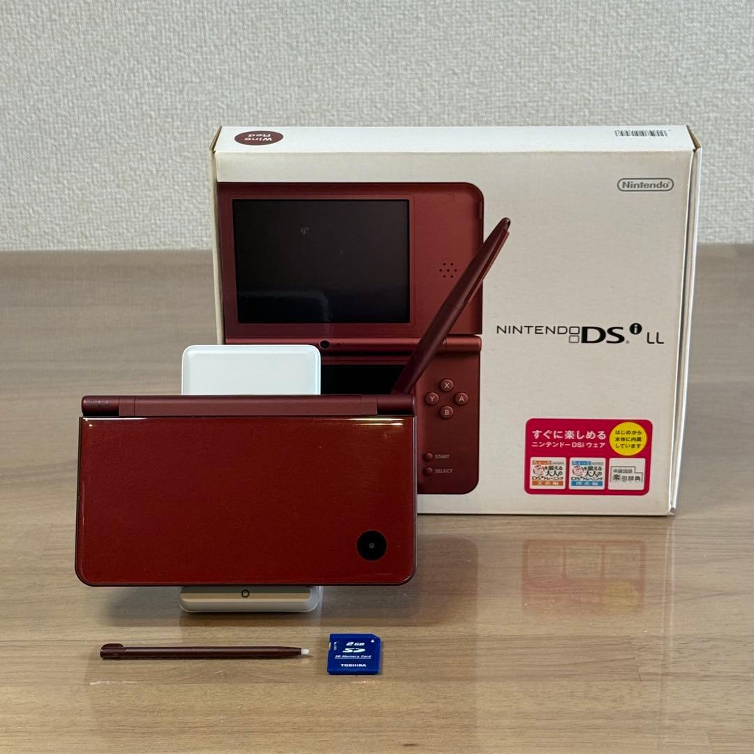 6-169 ニンテンドーDSi LL ワインレッド 箱付き