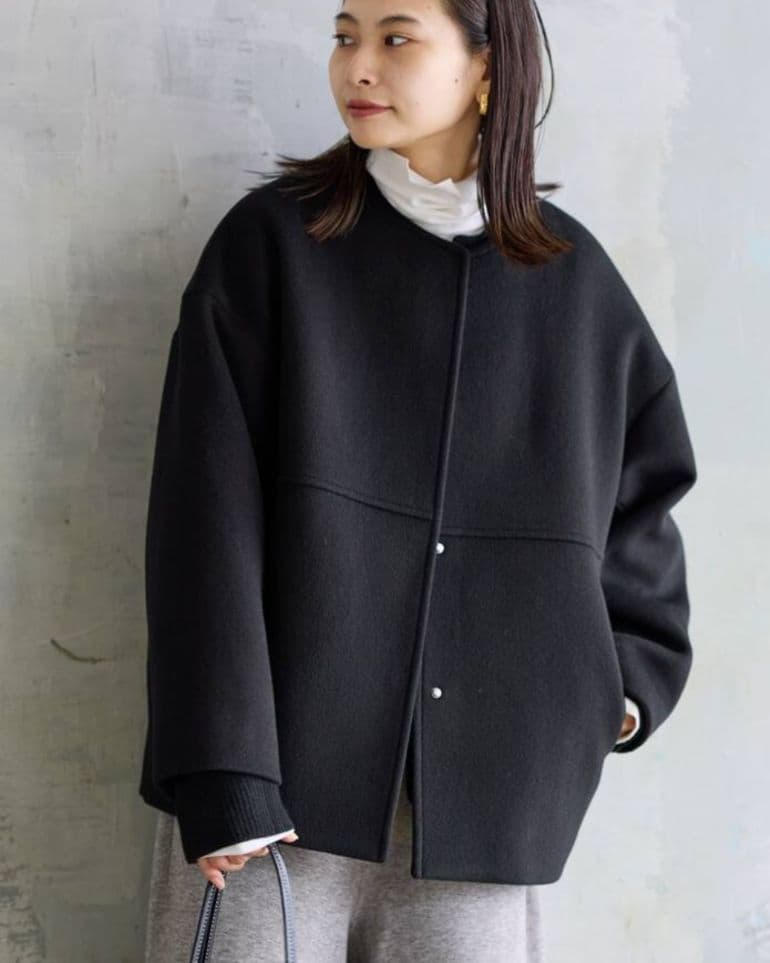 JOURNAL STANDARD ノーカラーショートコート