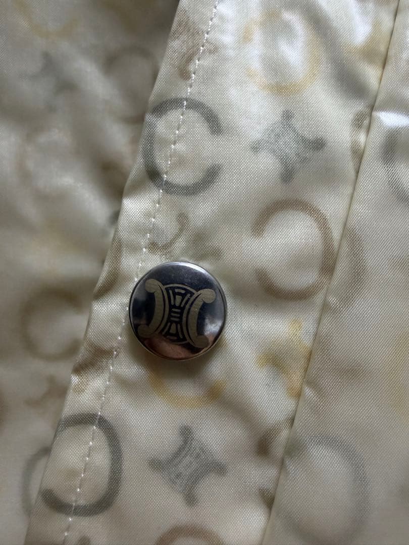 CELINE ロゴパターン トレンチコート アイボリー 42