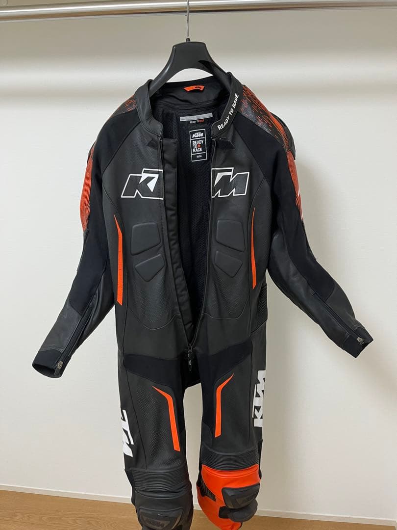 KTM 革ツナギ　レザー バイクツナギ　ブーツグローブセット　レーシングスーツ