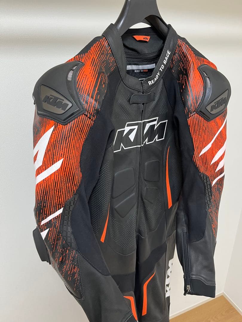 KTM 革ツナギ　レザー バイクツナギ　ブーツグローブセット　レーシングスーツ