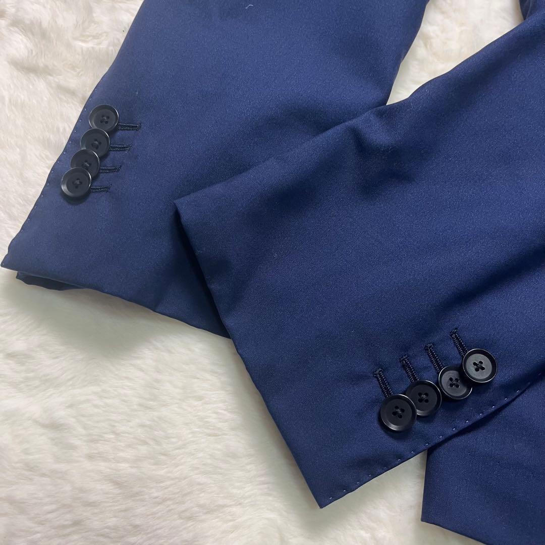 L相当✨トゥモローランド ロロピアーナ スーツ セットアップ 紺色 青系 ウール