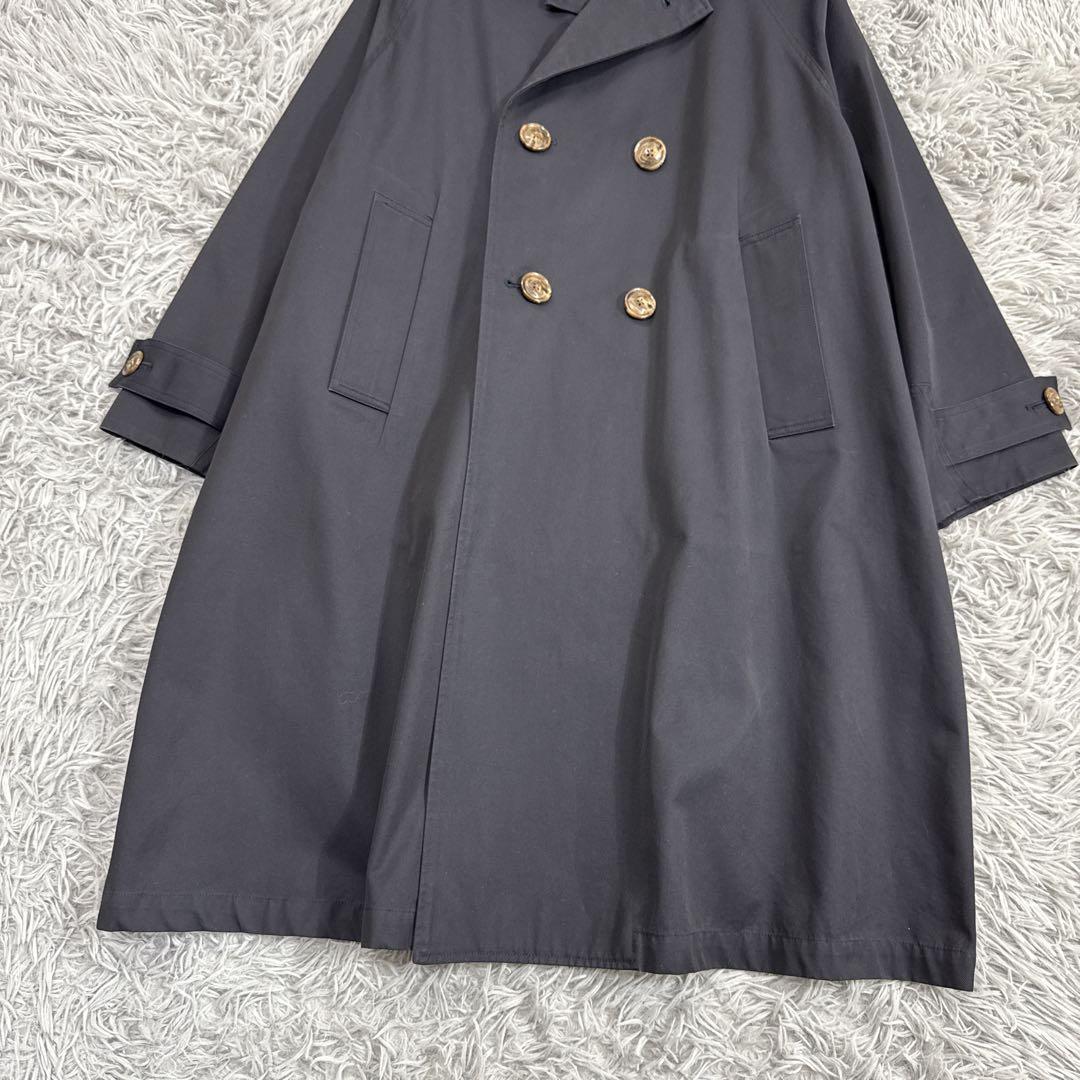 美品✨'20年 希少 ティッカ 撥水コットントレンチコート オーバーサイズ 紺色