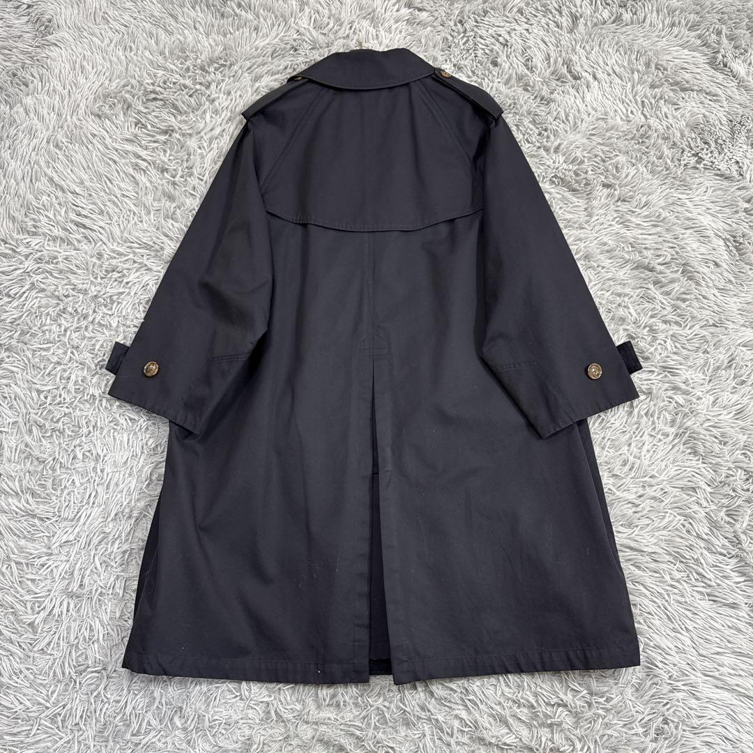 美品✨'20年 希少 ティッカ 撥水コットントレンチコート オーバーサイズ 紺色