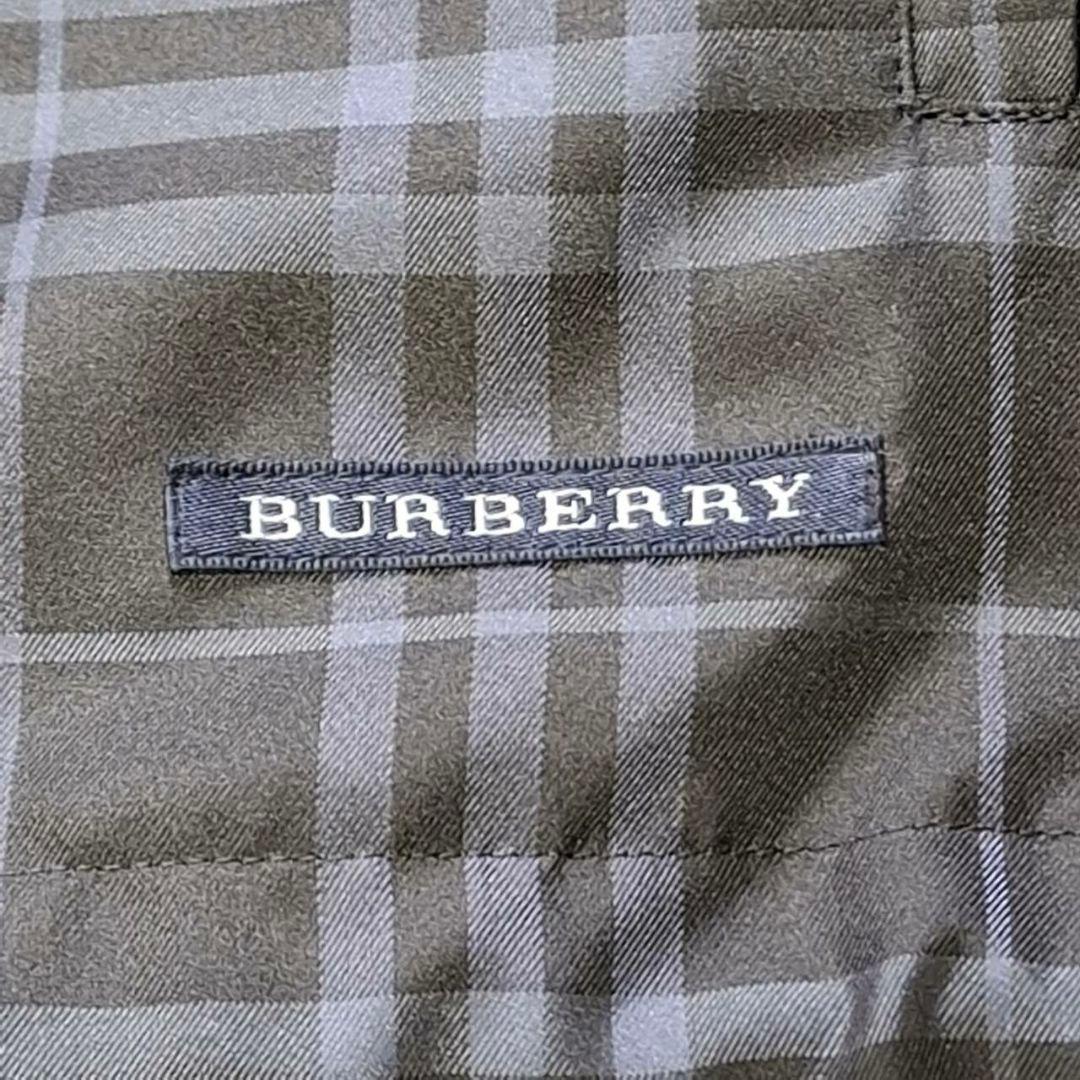 美品 希少Lサイズ バーバリーゴルフ ナイロン ジャケット ノバチェック 青系