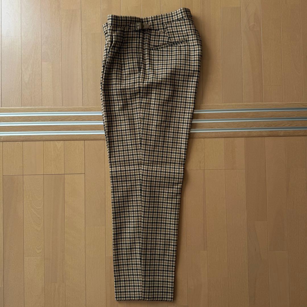 パンツ kaptain sunshine check wool pants