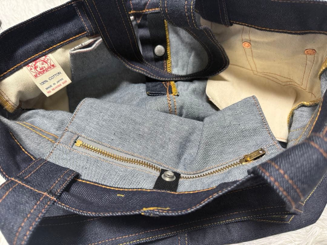 エヴィス　デニム　ジーンズスタイル トートバッグ