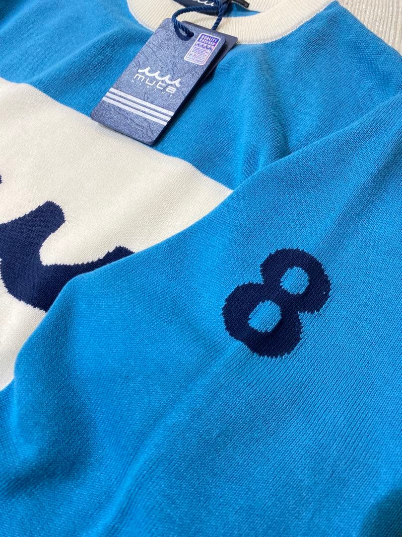 【新品】ムータマリンゴルフ　ニット　ブルー　メンズ　Ｓサイズ