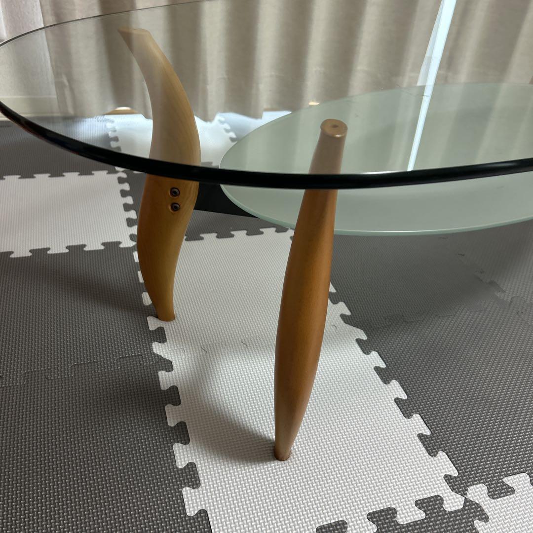 【高級】　大人気　ACTUS PORADA　アクタス　ポラダ　楕円ガラステーブル