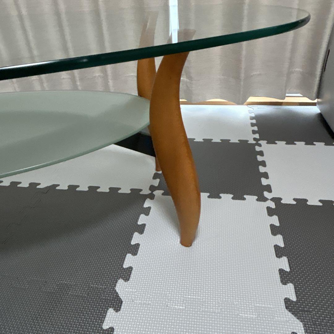 【高級】　大人気　ACTUS PORADA　アクタス　ポラダ　楕円ガラステーブル