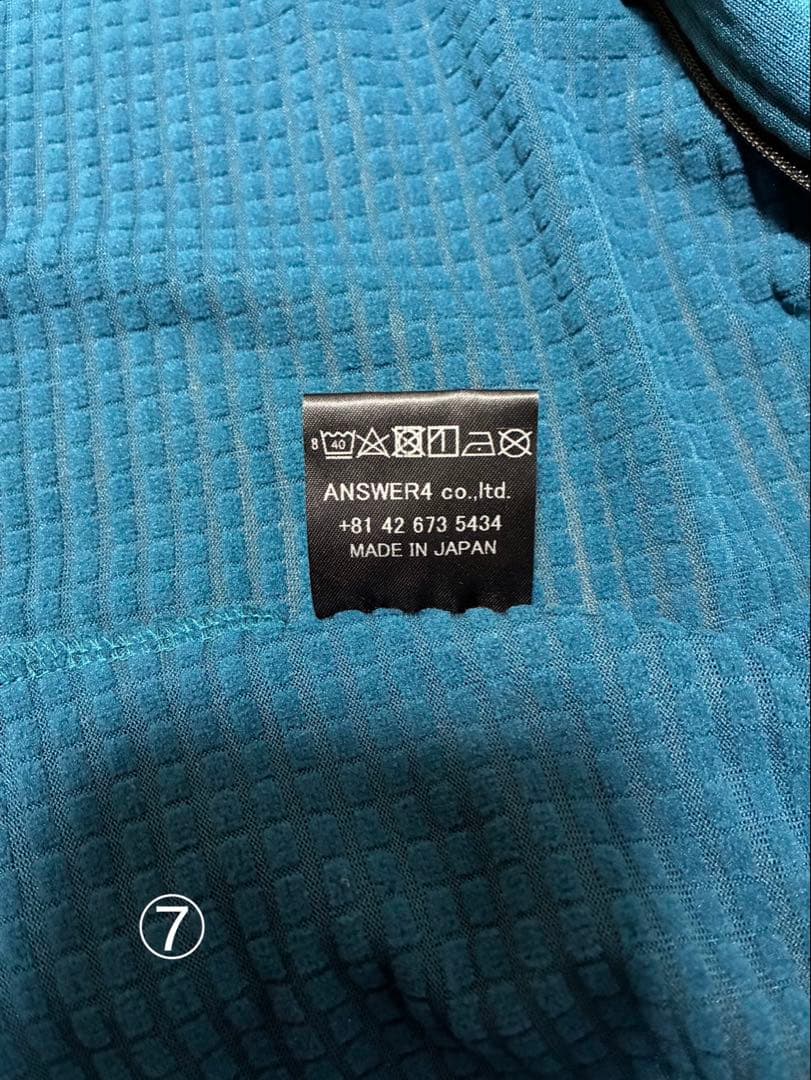 Answer4 パワーグリッド フルジップ フーディ サイズＳ