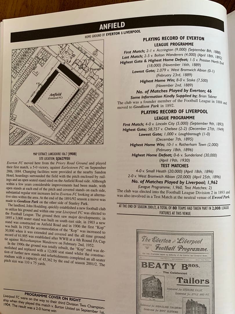 超希少本　イングランド&スコットランド314スタジアム 詳細辞典