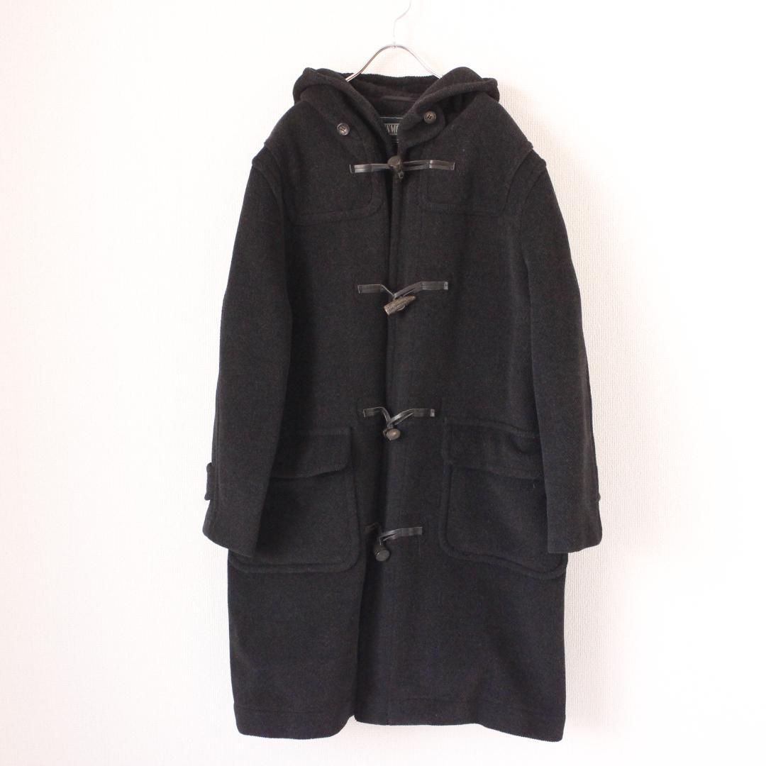 GLENMORE ヘリンボーン ダッフルコート Mサイズ ブラック ウール