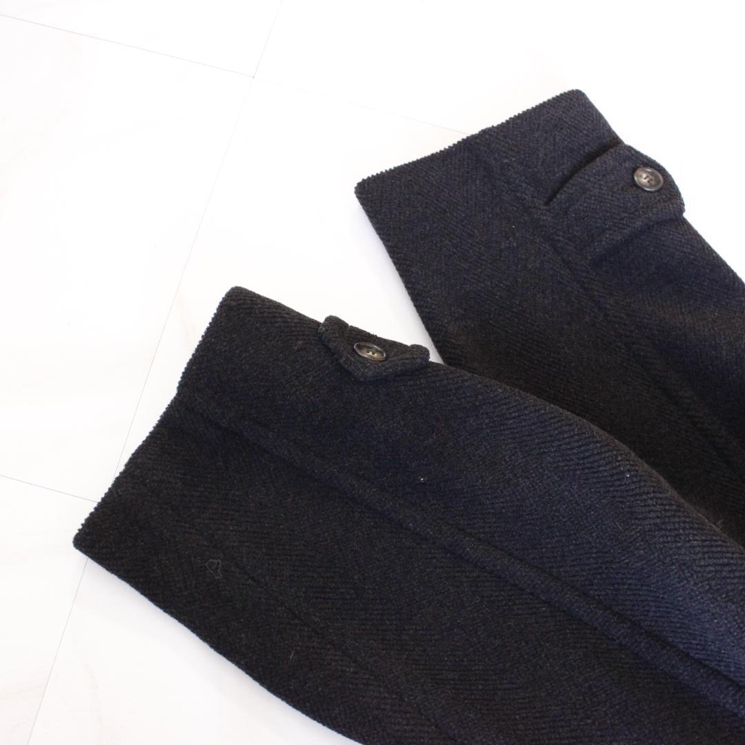 GLENMORE ヘリンボーン ダッフルコート Mサイズ ブラック ウール