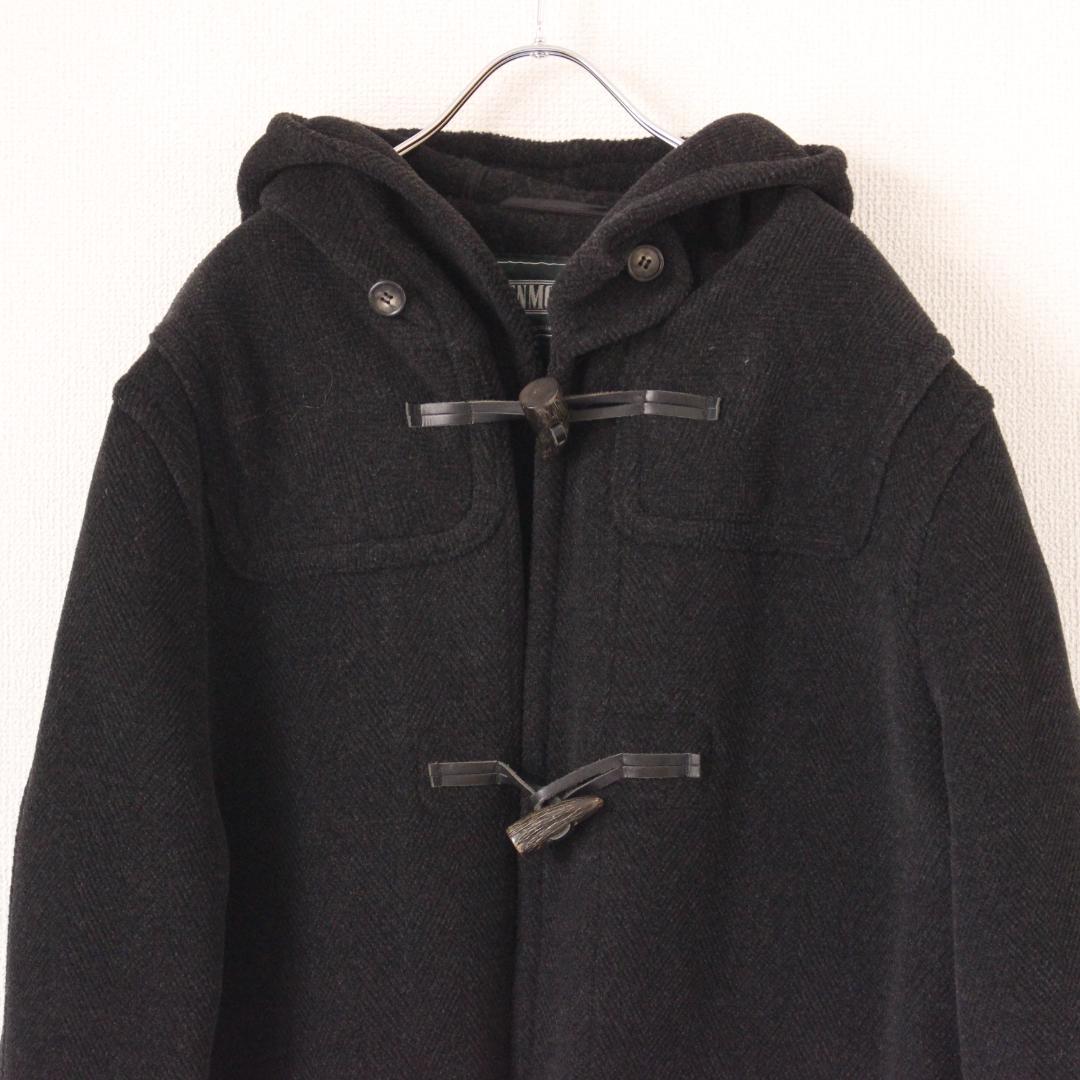 GLENMORE ヘリンボーン ダッフルコート Mサイズ ブラック ウール