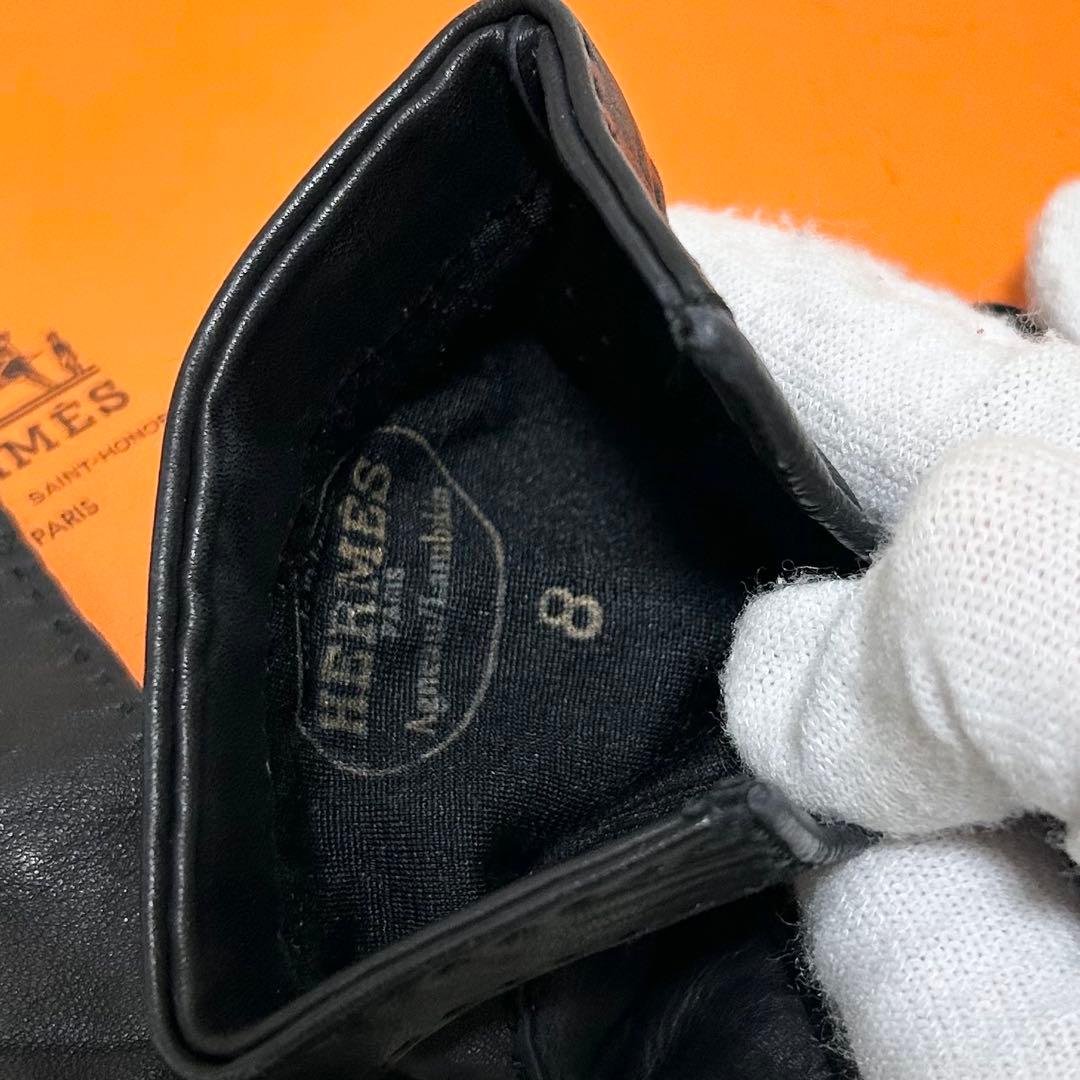 【美品】エルメス HERMES グローブ 手袋 セリエボタン