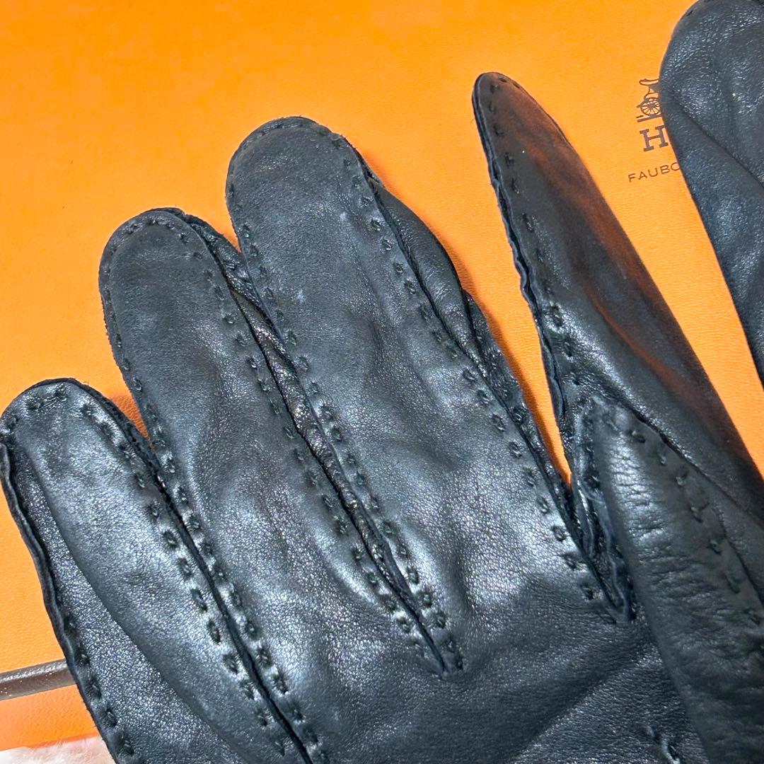 【美品】エルメス HERMES グローブ 手袋 セリエボタン